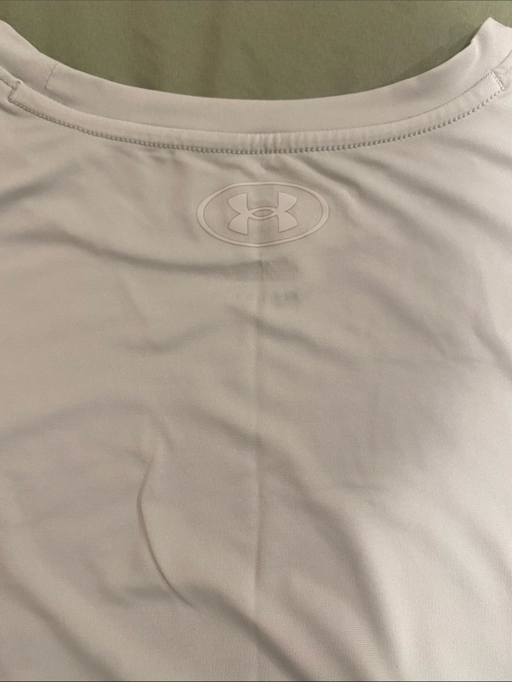 Under Armour White/Light Gray Short-Sleeve Athletic Tee - Picture 6 of 8